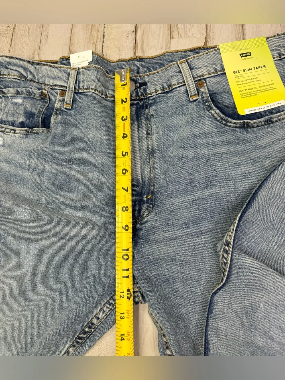 Levi's Men's 512 Slim Taper Fit 38x27 Denim Jeans Medium Stonewash NWT